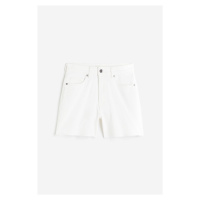 H & M - Džínové šortky High - bílá