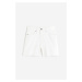 H & M - Džínové šortky High - bílá