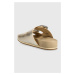 Kožené pantofle Mexx Lia dámské, zlatá barva, MXSY008202W