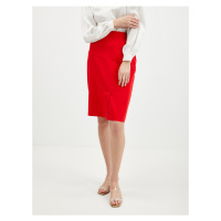 Orsay Červená dámská pouzdrová sukně - Dámské