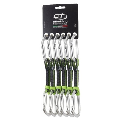 Climbing Technology Lime Set NY Pack of 6 Quickdraws Silver 12 cm