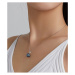 Stříbrný náhrdelník s perlou a kamínky BSN226 LOAMOER