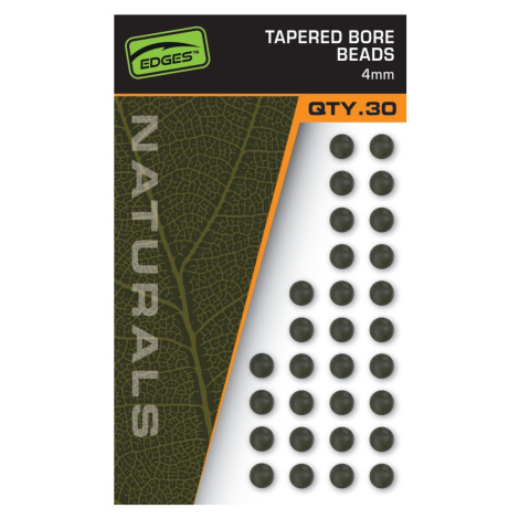 Fox Nárazové Kuličky Edges Naturals Tapered Bore Beads 30ks - 4mm