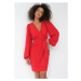 Červené šaty MOSQUITO s jemným leskem