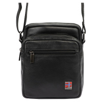Pánská kožená taška přes rameno Nordee MSD-02 GM01 černá