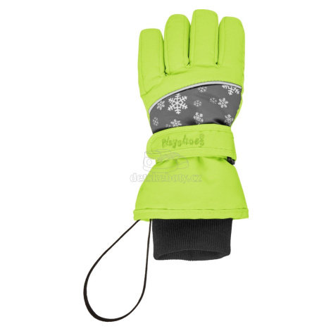 Dětské rukavice PLAYSHOES Snowflakes 422034 zelená