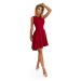 Červené krátké elegantní šaty na ramínka