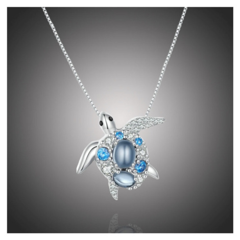 GRACE Silver Jewellery Stříbrný náhrdelník Mořská želva, stříbro 925/1000 NH-BSN331/49 Stříbrná 