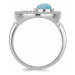 Larimar prsten stříbro Ag 925 VR056015 - 57 mm , 4,6 g