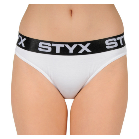 Dámské kalhotky Styx sportovní guma bílé (IK1061)