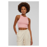 Dámský Cropped Rib Top - růžový