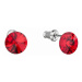 Náušnice bižuterie s Preciosa krystaly červené kulaté 51037.3