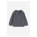 H & M - Propínací svetr's límečkem - šedá