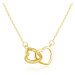 Beneto Pozlacený stříbrný náhrdelník se srdíčky AGS1327/47-GOLD