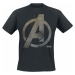 Avengers Steel Logo Tričko černá