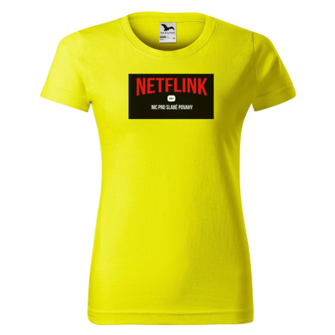 DOBRÝ TRIKO Vtipné dámské tričko NETFLINK Barva: Citrónová