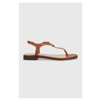 Kožené sandály Guess MIRY dámské, hnědá barva, FL6MRY LEA21