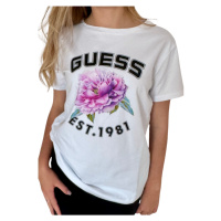 Dámské triko GUESS V4YI15 PEONY bílé | bílá