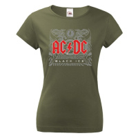 Dámské tričko s potiskem AC DC - parádní tričko s potiskem metalové skupiny AC DC