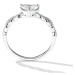 GRACE Silver Jewellery Zásnubní stříbrný prsten Rachel, stříbro 925/1000 P-BSR259-7/54 Stříbrná