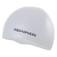 Aqua Sphere Plain silicone cap, bílá/černá