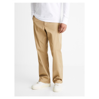 Béžové pánské volné kalhoty Celio Coloose1