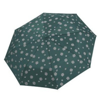 Derby Mini Edelweiß - dámský skládací deštník, zelená, květinový