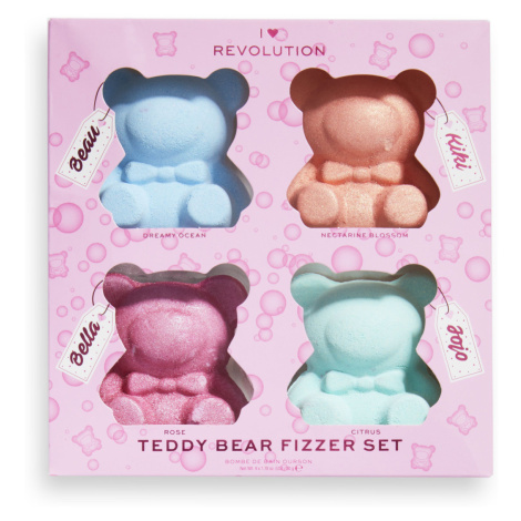 Revolution I Heart Teddy Bear Fizzer sada bomb do koupele 3 ks I Heart Revolution