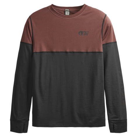 Picture Eaton Merino L/S Tee černá/červená
