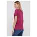 Bavlněné tričko Tommy Hilfiger fialová barva