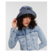 Klobouk karl lagerfeld jeans boucle denim bucket hat modrá