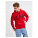 Mikina GAP Logo fleece hoodie Červená