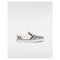 VANS Kids Checkerboard Classic Slip-on Shoes ) Kids White, Size