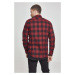 Pánská košile // Urban Classics Checked Flanell Shirt blk/burgundy