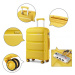 Konofactory Žlutá sada 4 prémiových plastových kufrů "Majesty" - S (20l), M (35l), L (65l), XL (