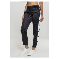 Ladies Button Up Track Pants - blk/wht/blk