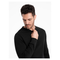 Ombre BASIC men's sweatshirt with round neckline - black