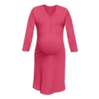 JOŽÁNEK Těhotenská, kojící noční košile PAVLA 3/4 - lososově růžová, vel.