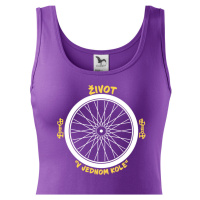 Originální dámské tričko pro cyklistu Život v jednom kole