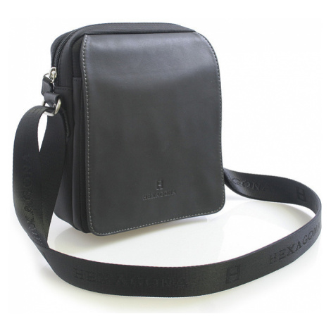 Černá pánská kožená taška přes rameno Hexagona 299162 černá | Modio.cz