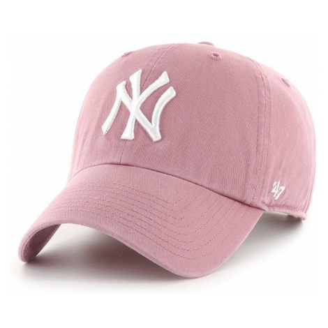Čepice 47brand MLB New York Yankees růžová barva, s aplikací, B-NLRGW17GWS-QC 47 Brand