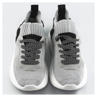 Stříbrné dámské nazouvací tenisky sneakers (LL66-3SP)