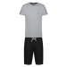 Esotiq & Henderson Pánské pyžamo 38881 Duty grey ruznobarevne