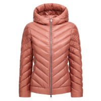 Bunda woolrich chevron quilted hooded jacket růžová