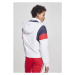 Urban Classics Ladies 3-Tone Padded Pull Over Jacket white/navy/fire red