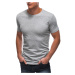 Inny Šedé melírováno bavlněné tričko s krátkým rukávem TSBS-0100