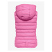 Růžová dámská prošívaná vesta s kapucí ONLY New Tahoe