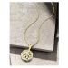 Zlatý přívěsek ve tvaru květiny zdobený diamanty Listese