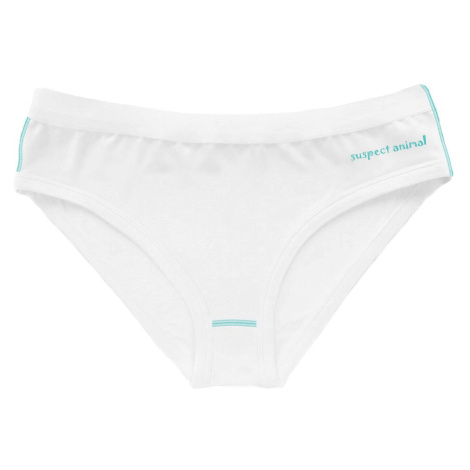 Dětské funkční kalhotky Basic EMILY bílá Bamboo Ultra - Azurová Suspect animal