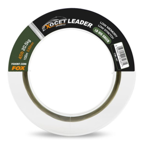 Fox Vlasec Exocet Pro Low Vis Green Leader - 0,60mm/20,5kg  100m